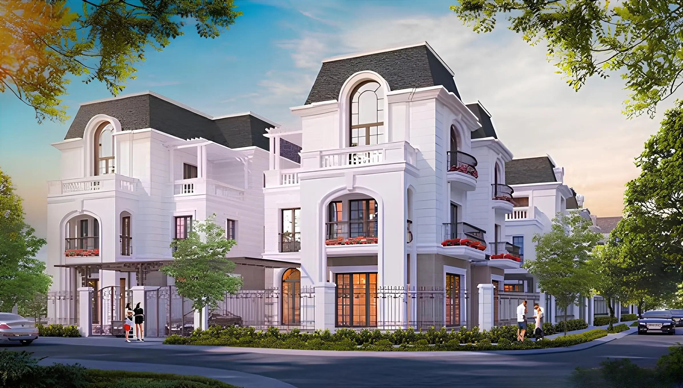 Biệt thự đơn lập cực sang trọng, diện tích 15x20, xây sẵn 3 tầng