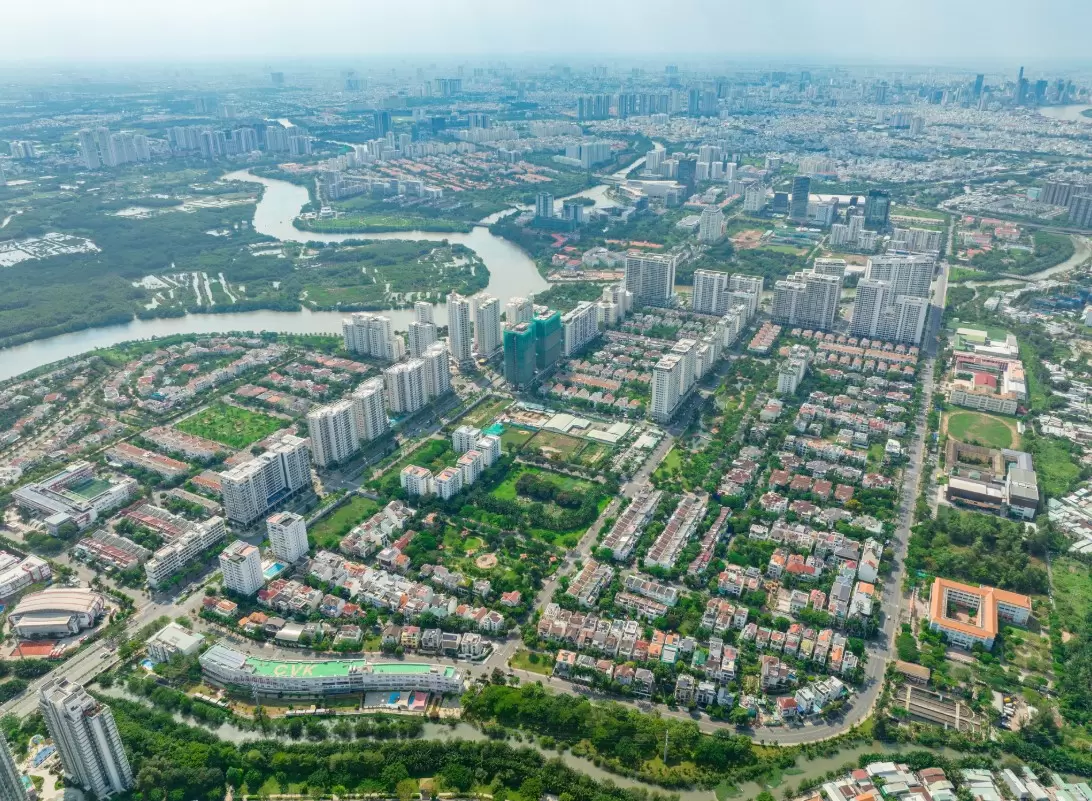 Khu Nam Viên Phú Mỹ Hưng với hàng loạt dự án biệt thự triệu đô và căn hộ cao cấp trong không gian xanh của giới nhà giàu