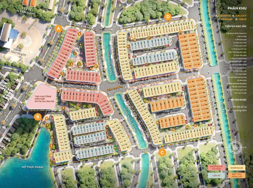 Mặt bằng phân lô tại dự án Vaquarius