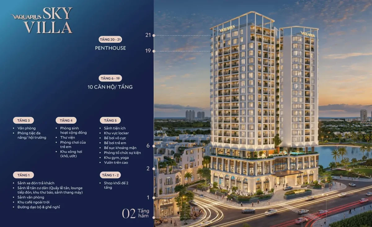 Phối cảnh chung cư Vaquarius Văn Giang